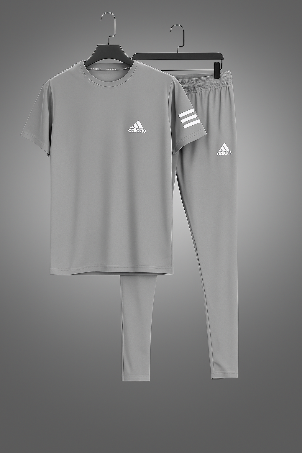 Adds Dri-Fit Athletic Shirt & Trouser Set - Light Grey