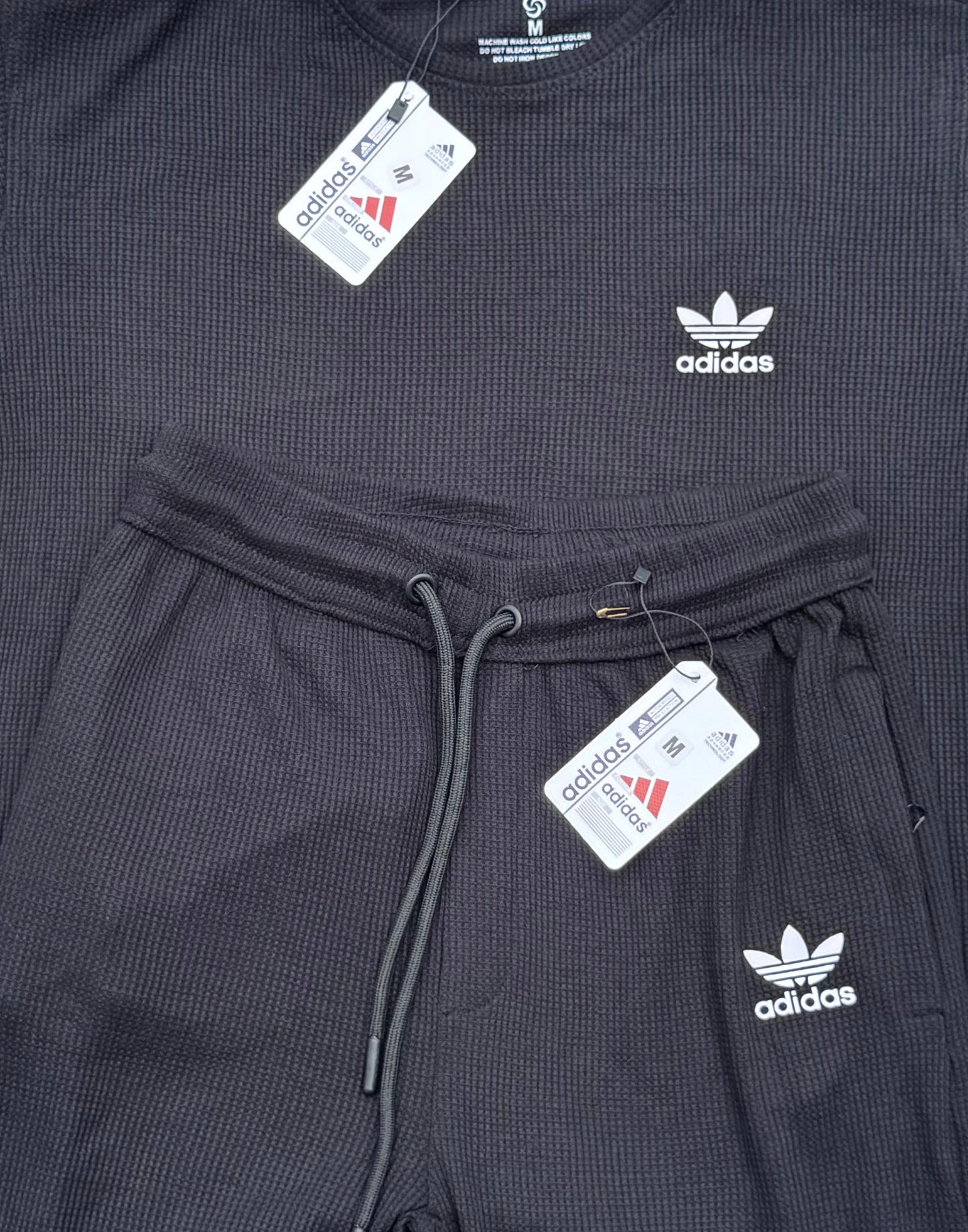 Adds Textured Streetwear Set - Black
