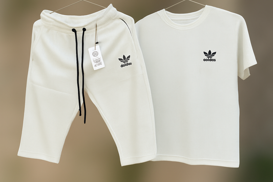 Adds Textured Streetwear Set - White