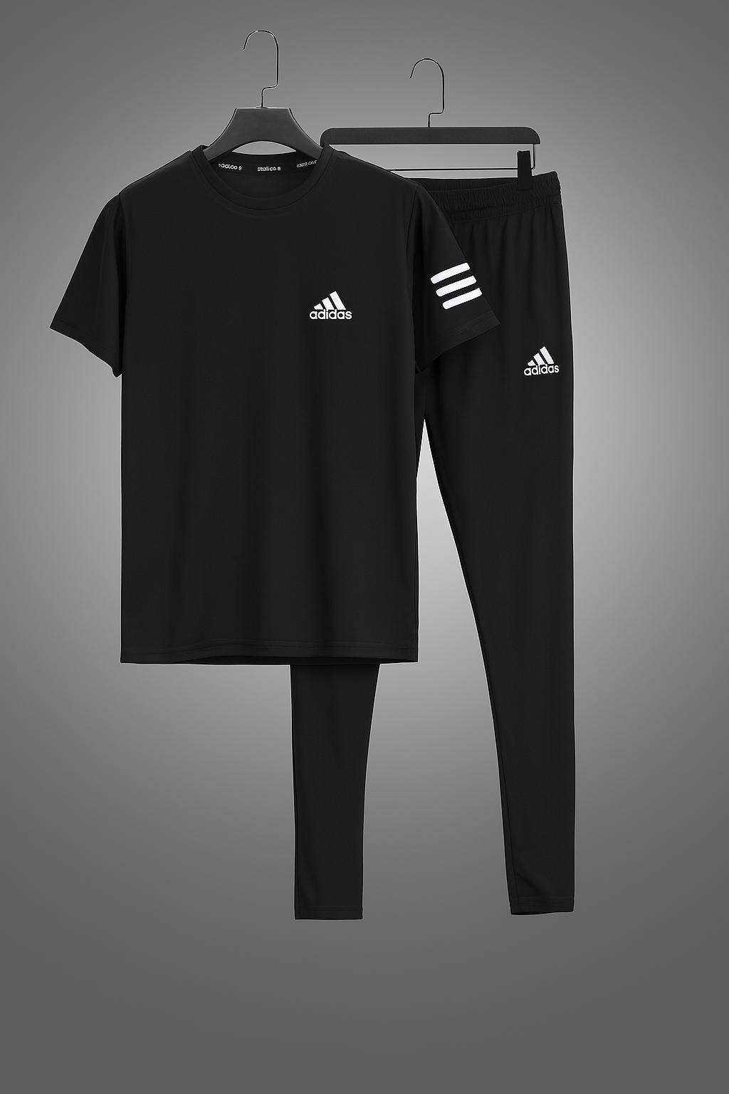 Adds Dri-Fit Athletic Shirt & Trouser Set - Black