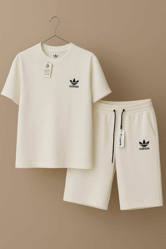 Adds Textured Streetwear Set - White