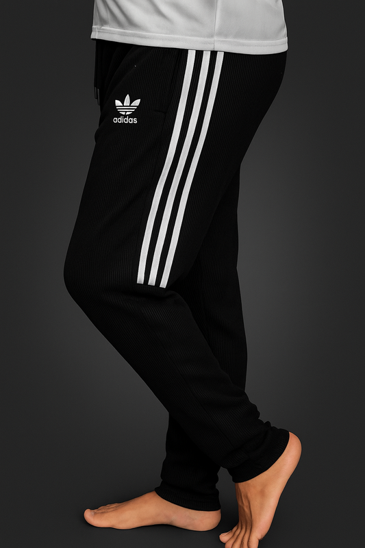 Adds Three-Stripes Textured Trouser - Black