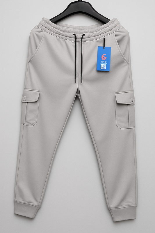 Hype's UrbanFlex Cargo 6 pockets Joggers - Light Grey
