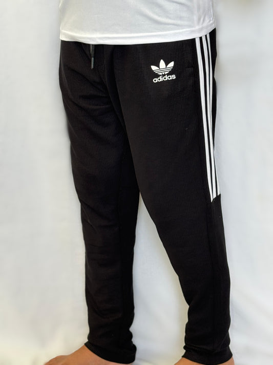 Adds Three-Stripes Textured Trouser - Black